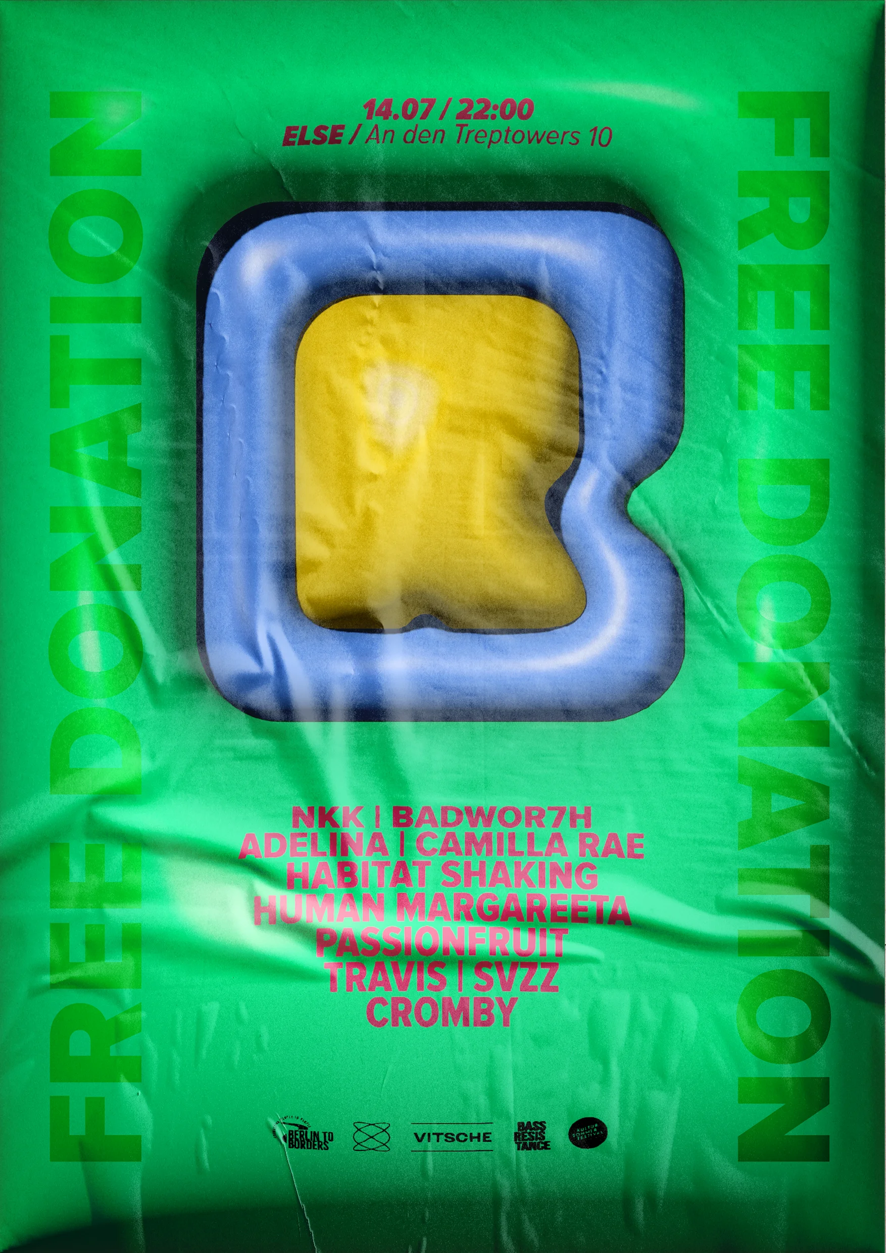 Bass Resistance event poster — Launch Glued